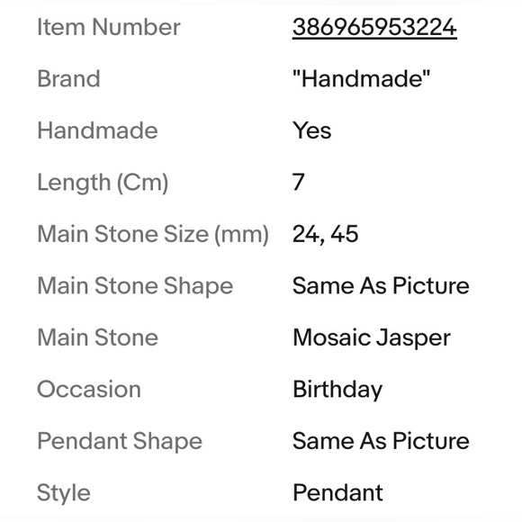 MOSAIC JASPER PENDANT - Picture 2 of 3